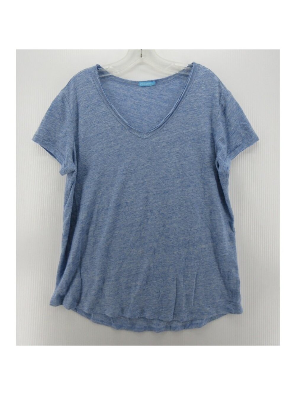J McLaughlin Top Large Linen Blend Shirt Pullover Stretch Heathered